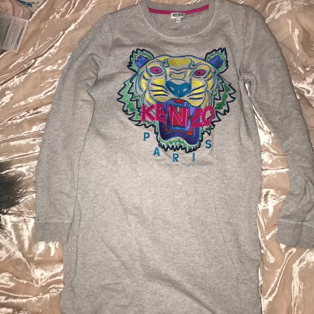 Long sleeved Kenzo sweatshirt dress